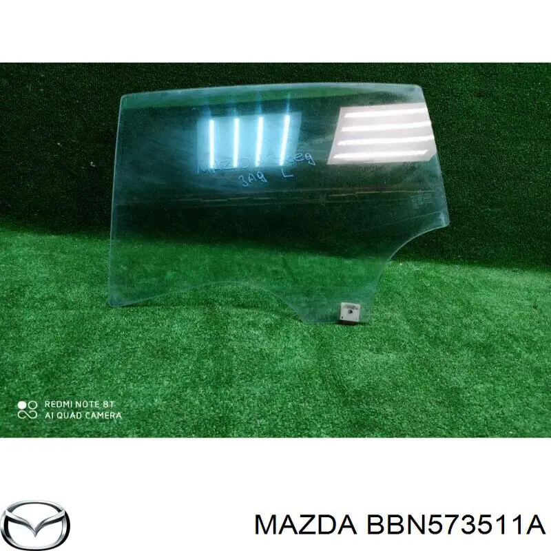 BBN573511A Mazda luna de puerta trasera izquierda