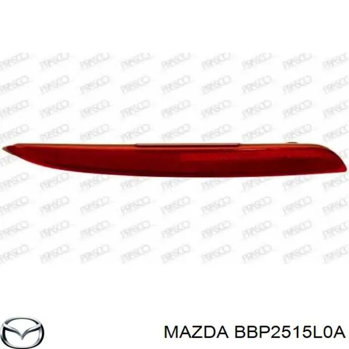 Comprar BBP2515L0A Mazda Reflector del parachoques trasero derecho