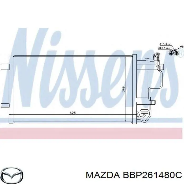 BBP261480C Mazda condensador aire acondicionado