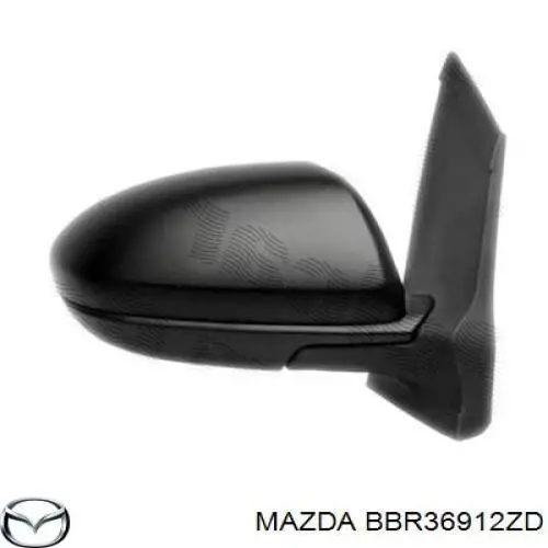 BBM56912ZE Mazda espejo retrovisor derecho