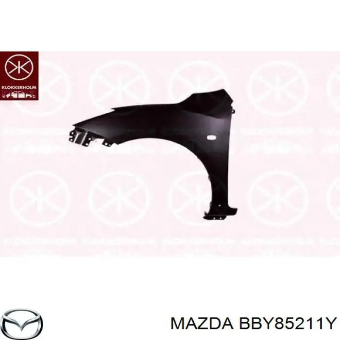 Aleta delantera derecha BBY85211Y MAZDA