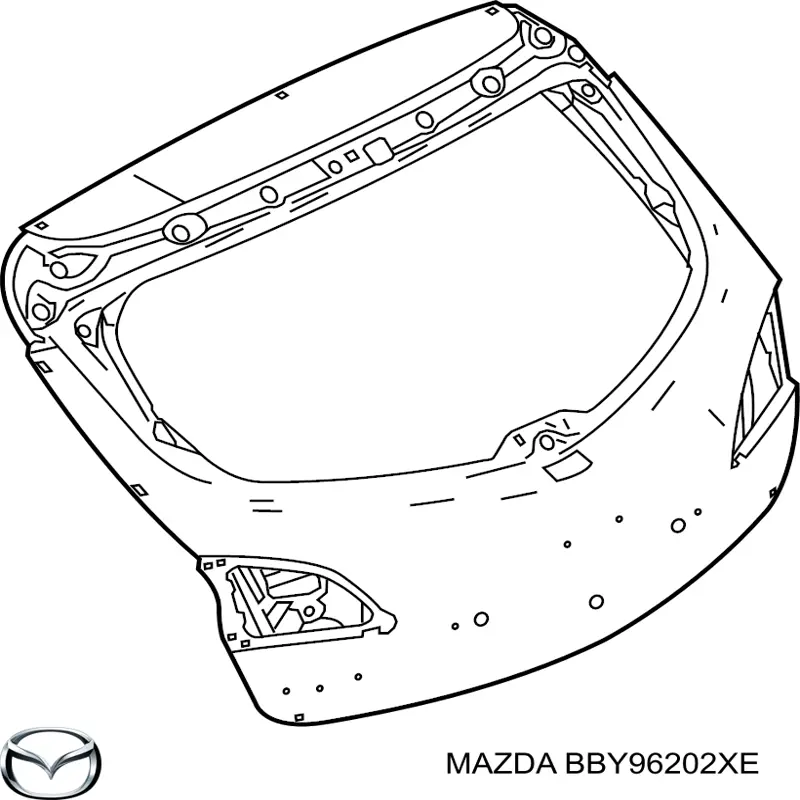 BBY96202XE Mazda puerta trasera de maletero (3/5a puerta trasera)