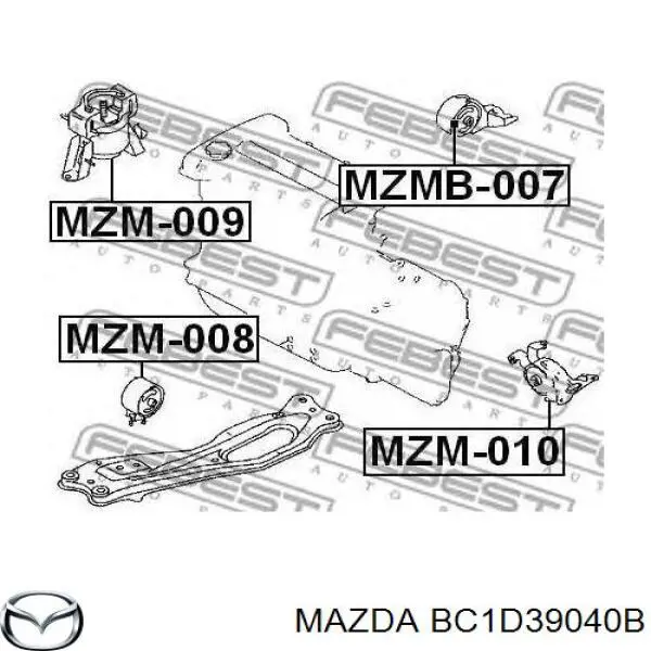 Soporte de motor trasero Mazda 323 F V (BA)