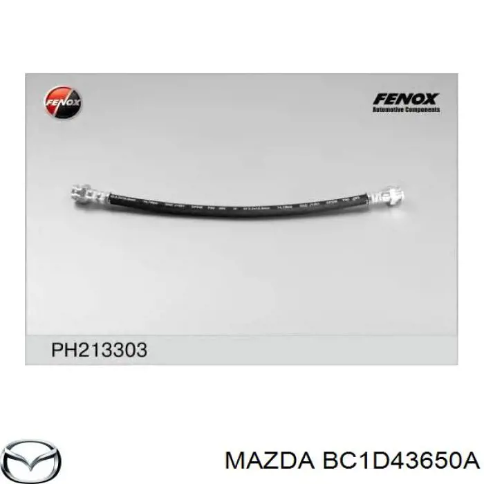 BC1D43650A Mazda tubo flexible de frenos trasero derecho