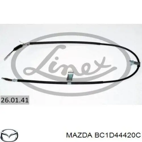 BC1D44420C Mazda cable de freno de mano trasero izquierdo