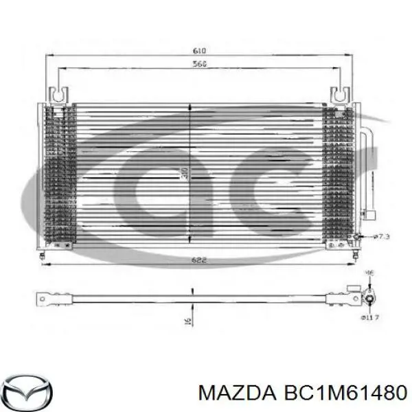 BC1M 61 480 Mazda condensador aire acondicionado