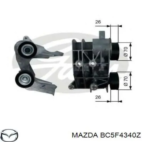 Cilindro maestro de frenos BC5F4340Z Mazda
