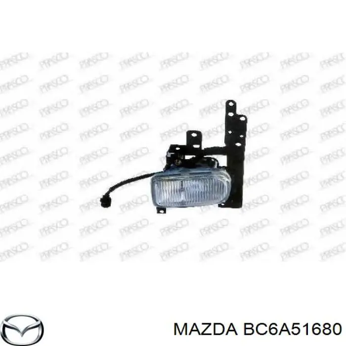 Luz antiniebla derecha para Mazda 323 (BA)
