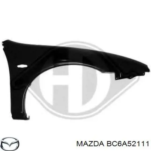 Guardabarros delantero derecho para Mazda 323 (BA)