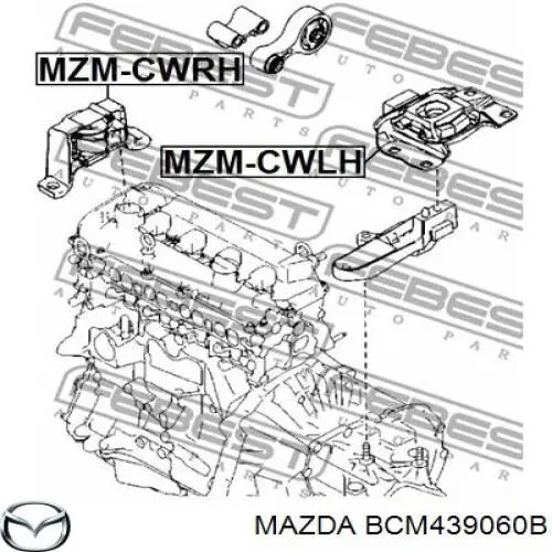 Comprar BCM439060B Mazda Soporte de motor derecho
