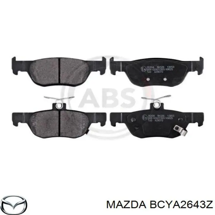 BCYA2643Z Mazda Pastillas freno traseras