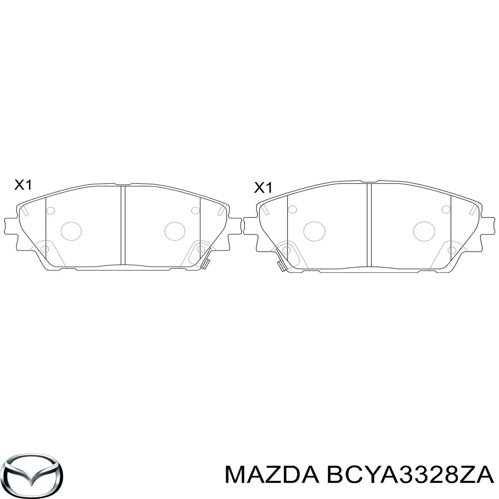 BCYA3328ZA Mazda Pastillas delanteras