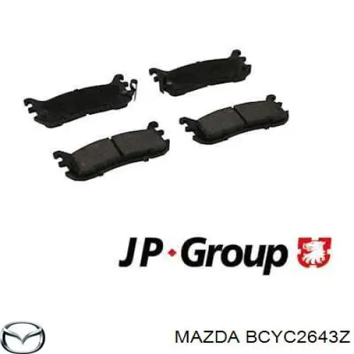 BCYC2643Z Mazda pastillas de freno traseras