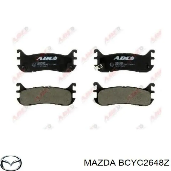 BCYC2648Z Mazda pastillas de freno traseras