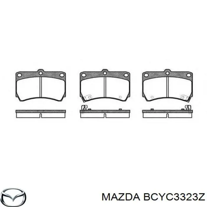 BCYC3323Z Mazda pastillas de freno delanteras