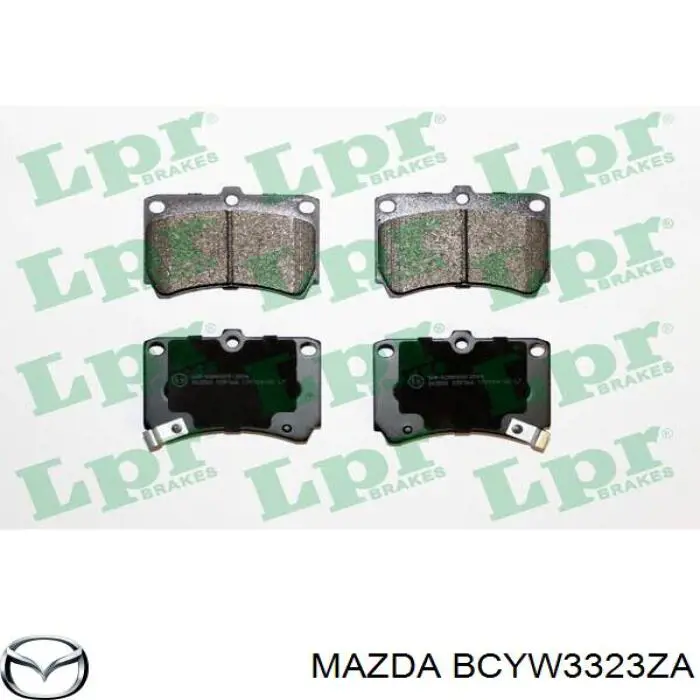 BCYW3323ZA Mazda pastillas de freno delanteras