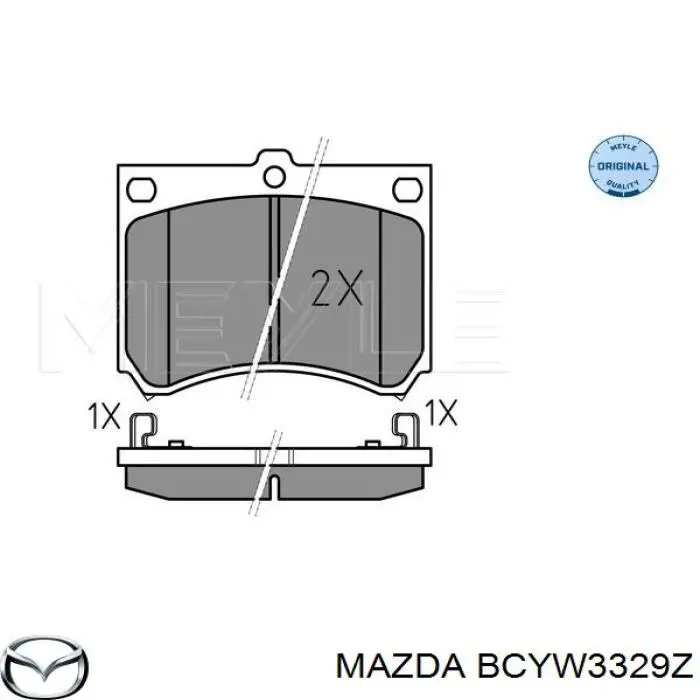 BCYW3329Z Mazda pastillas de freno delanteras