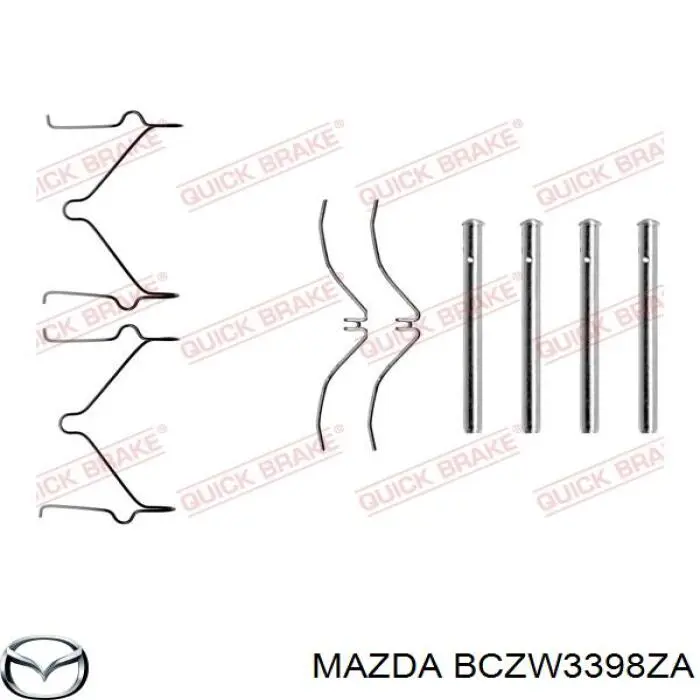 BCZW3398ZA Mazda pinza de freno delantera derecha