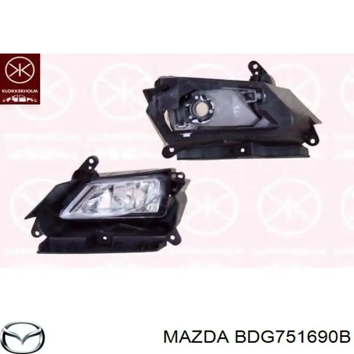 BDG751690B Mazda luz antiniebla izquierdo