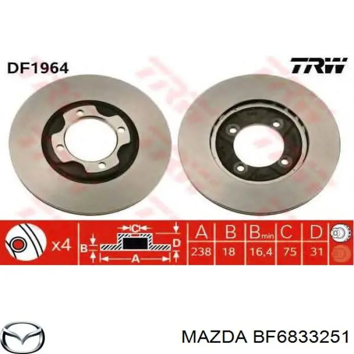 Disco de freno Mazda 323 II ()