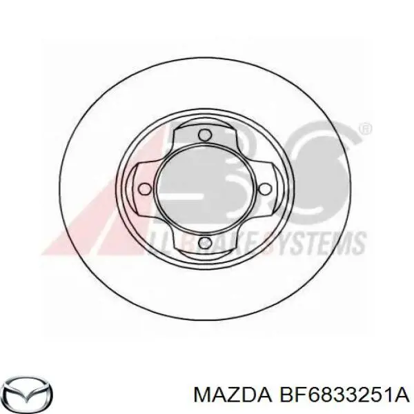 BF6833251A Mazda disco de freno delantero