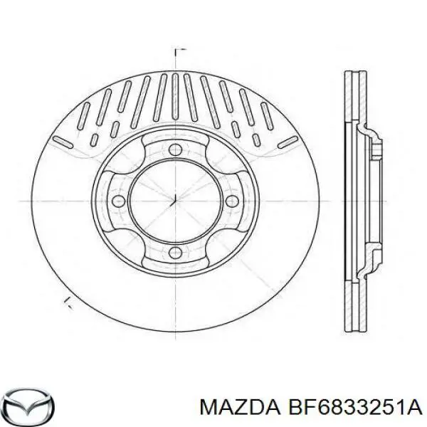 Frenos delanteros Mazda BF6833251A precio, desde 22,70 EUR