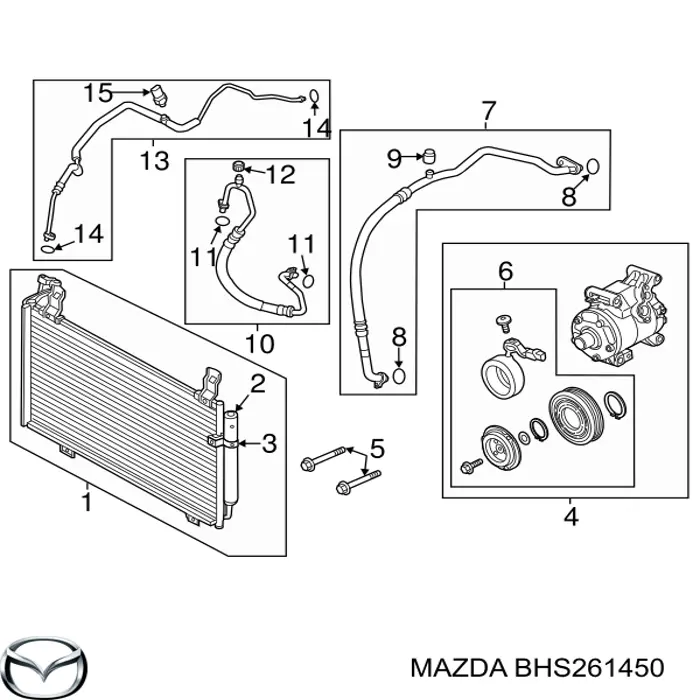 Compresor ac Mazda BHS261450 precio, desde 270,07 EUR