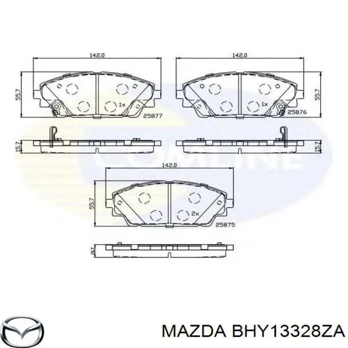 Pastillas freno delanteras Mazda BHY13328ZA precio, desde 27,66 EUR