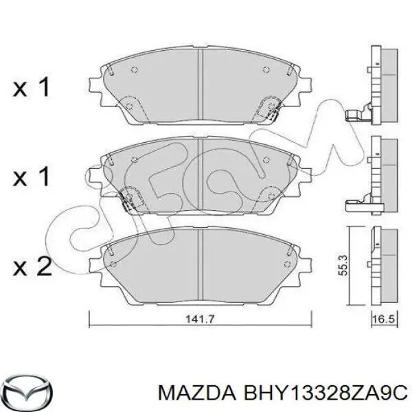 Comprar BHY13328ZA9C Mazda Pastillas delanteras de freno