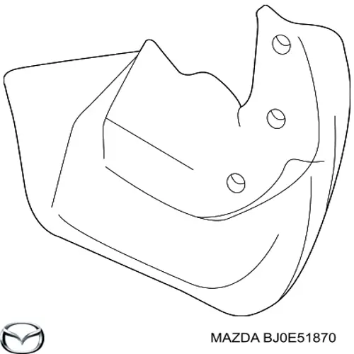 Faldilla guardabarro trasera derecha para Mazda 323 (BJ)