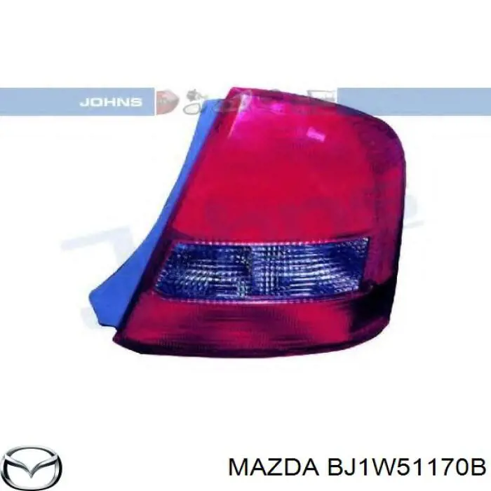 BJ1W51170B Mazda cristal de piloto posterior derecho