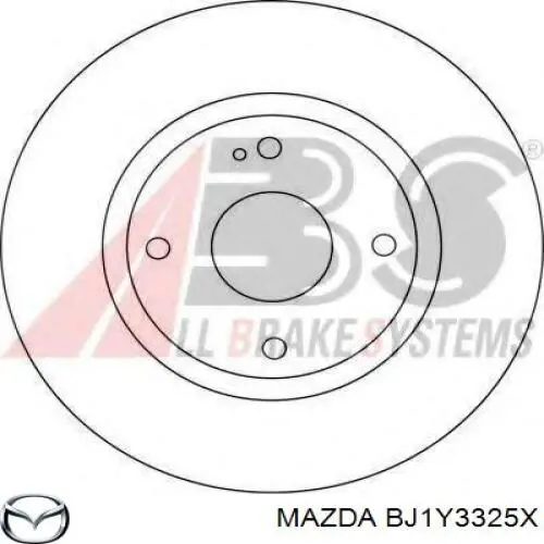 BJ1Y3325X Mazda disco de freno delantero