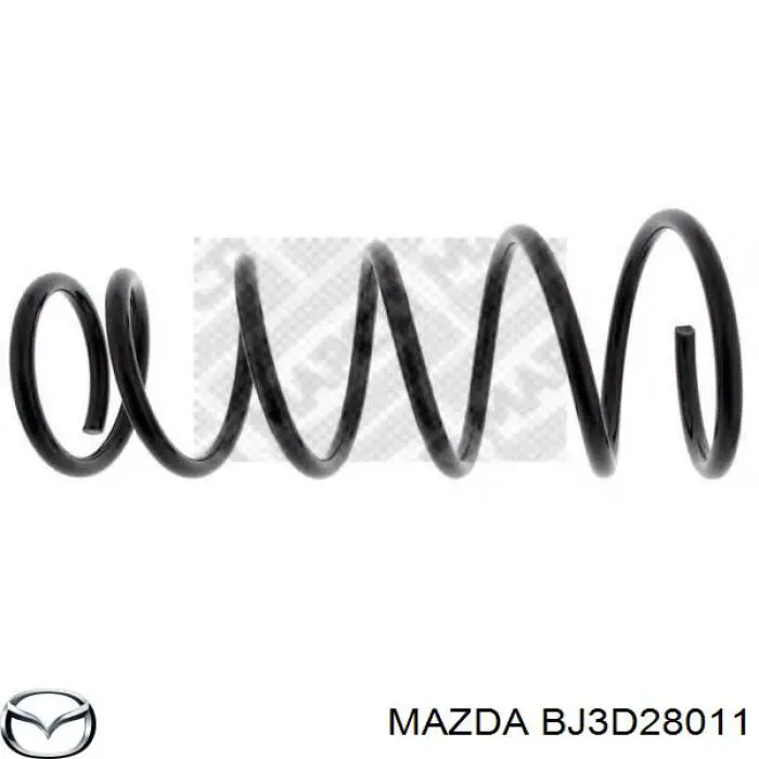 BJ3D28011 Mazda muelle de suspensión eje trasero