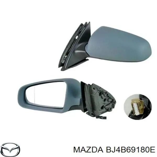 BC5F69180E Mazda espejo retrovisor izquierdo