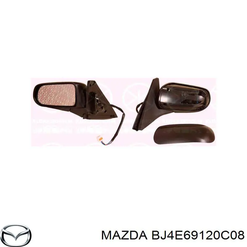 BJ4E69120C08 Mazda espejo retrovisor derecho