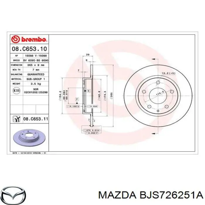 BJS726251A Mazda