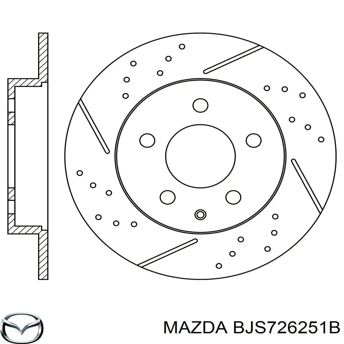 Comprar BJS726251B Mazda Disco de freno trasero