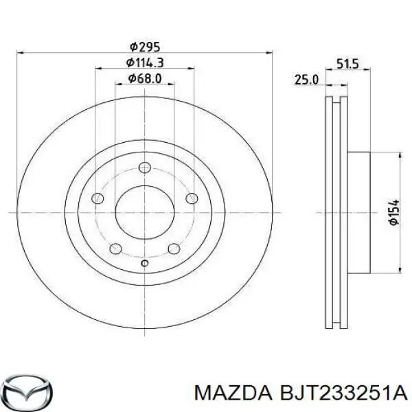 Frenos delanteros Mazda BJT233251A precio, desde 42,59 EUR