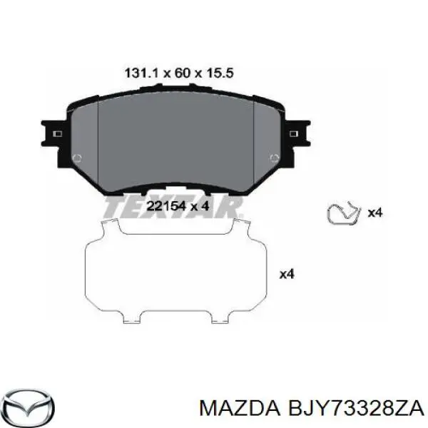 Pastillas freno delanteras Mazda BJY73328ZA precio, desde 48,52 EUR