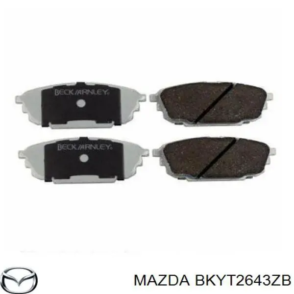 BKYT2643ZB Mazda pastillas de freno traseras