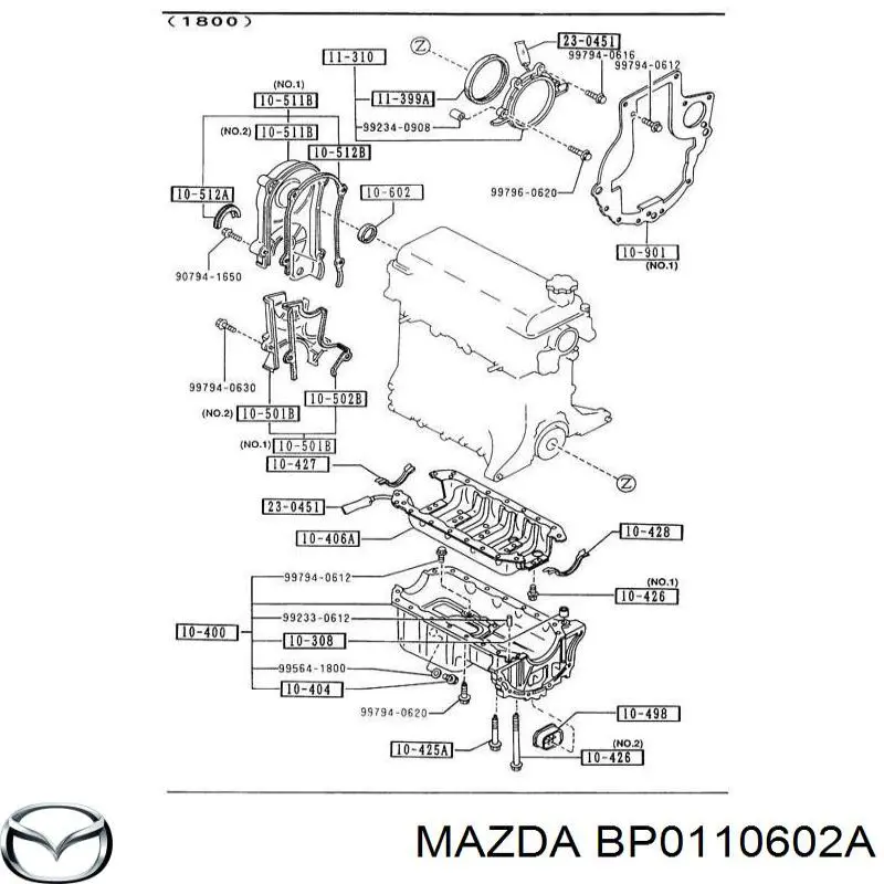 BP0110602A Mazda anillo retén, árbol de levas