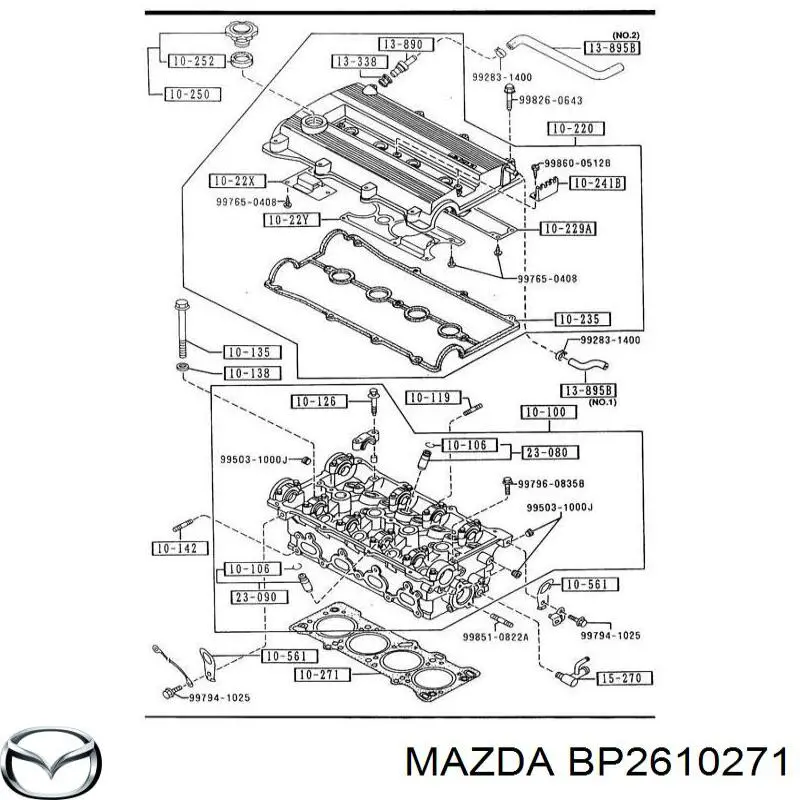 BP2610271 Mazda junta de culata