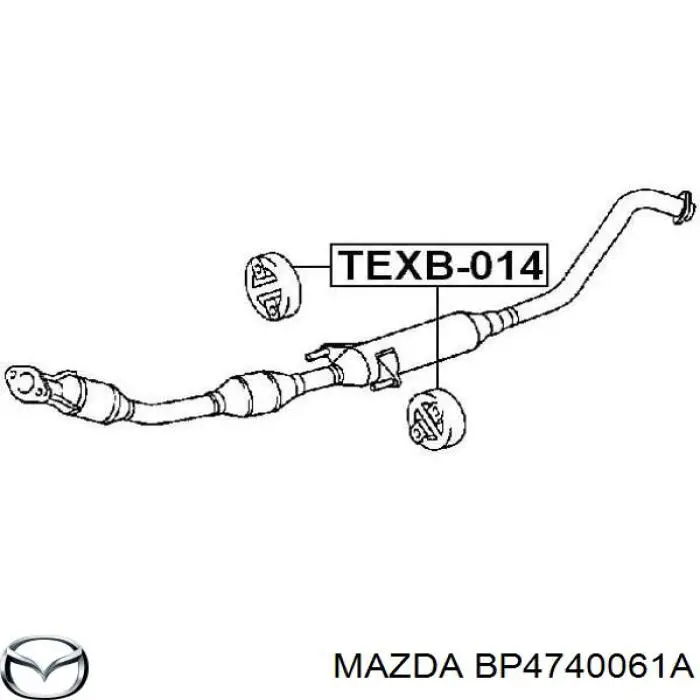 Comprar BP4740061A Mazda Soporte de tubo de escape