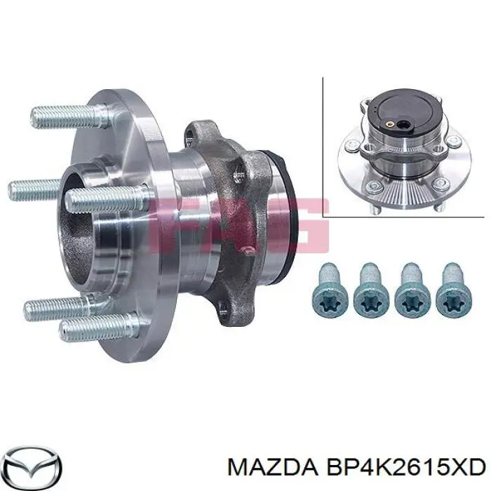 Cubo de rueda trasero BP4K2615XD Mazda
