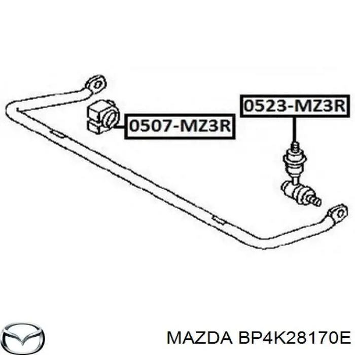 Bieleta estabilizadora trasera BP4K28170E Mazda