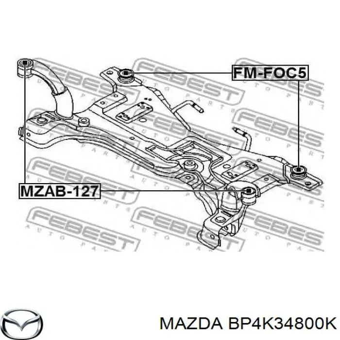 BP4K34800K Mazda subchasis delantero soporte motor