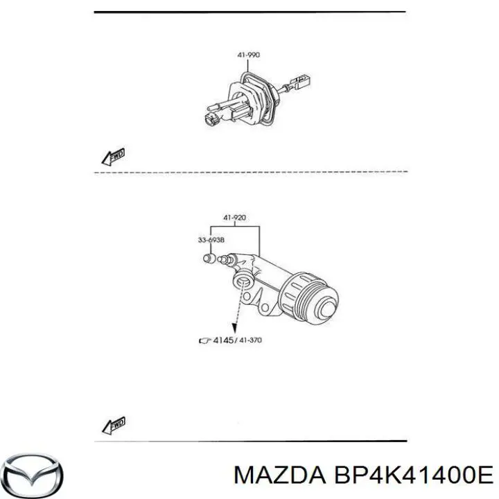 BP4K41400E Mazda cilindro maestro de embrague