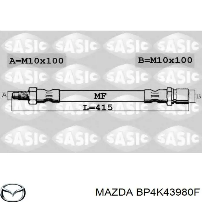 Comprar BP4K43980F Mazda Latiguillos de freno delantero