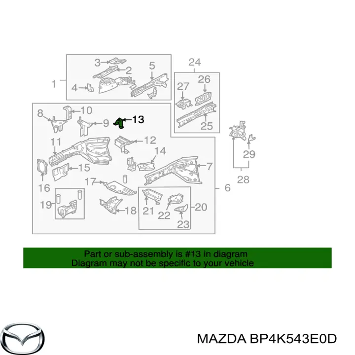 BP4K543E0D Mazda 