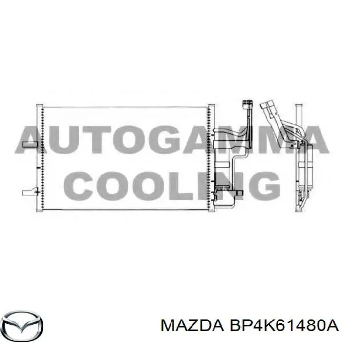 Condensador aire acondicionado BP4K61480A Mazda